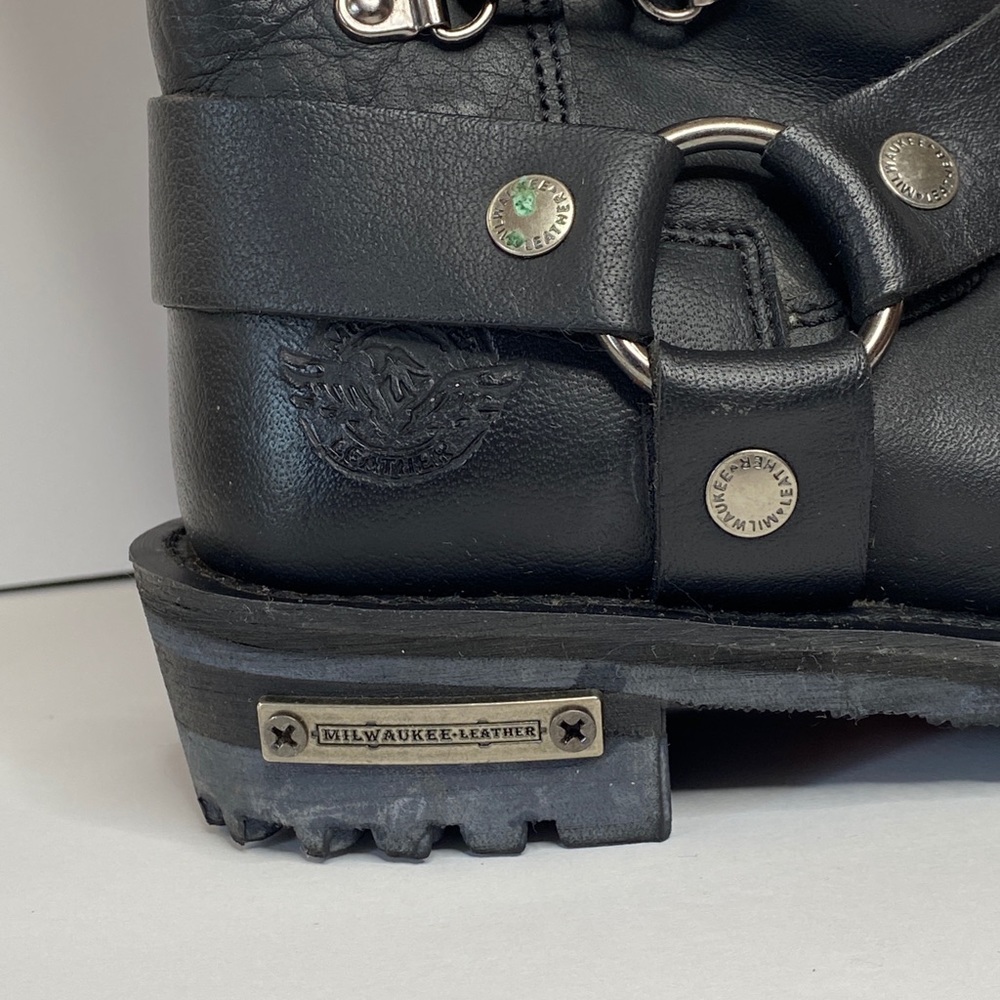 Women’s Leather Milwaukee Motorcycle Boots 7.5